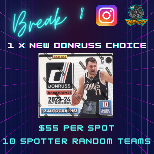 Break #8  1 X NEW 23/24 DONRUSS CHOICE